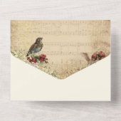 宗教的な聖セシリア ヴィンテージ ミュージシャン  全てに オールインワン招待状 (裏面)