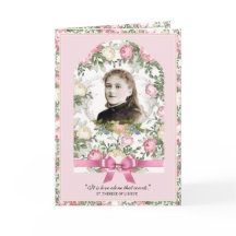 宗教的な聖テリーズヴィンテージピンクローズ祈りの言葉