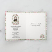 宗教的な聖テリーズヴィンテージピンクローズ祈りの言葉 カード (内部)