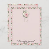 宗教的な聖テリーズ引用文ピンクローズヴィンテージ (正面/裏面)