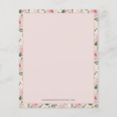 宗教的な聖テリーズ引用文ピンクローズヴィンテージ (裏面)