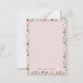 宗教的な聖テリーズ引用文ピンクローズヴィンテージ ノートカード (裏面)