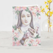 宗教的な聖テルセカルメライトヌンヴィンテージカード カード (黄色い花)