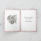 宗教的な聖テレーズ カトリック修道女 フラワーカード カード (内部)