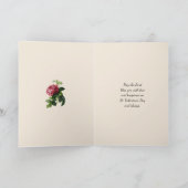 宗教的な聖テレーズ バレンタイン フローラル ビンテージ カード (内部)