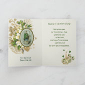 宗教的な聖パトリックスデイ祈りの言葉シャームロックアイリッシュ シーズンカード (内部)