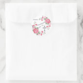 宗教的な聖ロザリーピンクのバラフローラクロス ラウンドシール (バッグ)