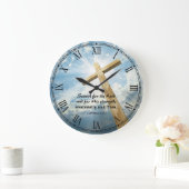 宗教的な聖書の引用文詩のペルソナブル時計 ラージ壁時計 (ホーム)