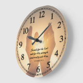 宗教的な聖書の引用文詩のペルソナブル時計 ラージ壁時計 (傾斜)