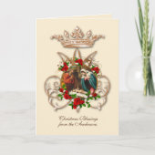 宗教的な聖母マリアの降誕祭 聖ヨセフ イエス シーズンカード (正面)