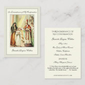 宗教的な聖餐式の確認女の聖カード –  エンクロージャーカード (正面/裏面)