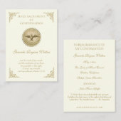 宗教的な聖餐式の確認聖カード –  エンクロージャーカード (正面/裏面)