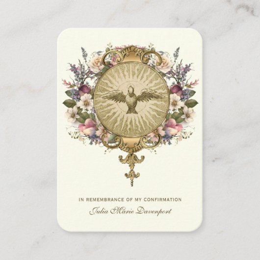 宗教的な聖餐式の確認聖カード –  エンクロージャーカード (正面)