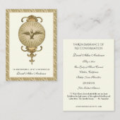 宗教的な聖餐式の確認金ゴールド神聖カード – - エンクロージャーカード (正面/裏面)