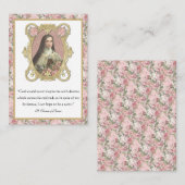 宗教的な聖Thereseエレガント祈りの言葉バラ注 ノートカード (正面/裏面)