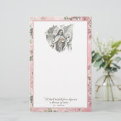 宗教的な聖Thereseカトリックバラフローラカード (スタンド正面)