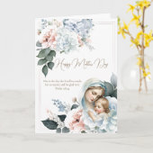 宗教的な花の母の日祈り カード (黄色い花)