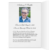 宗教的な葬儀ヴァージンメリーホーリーカードサンキュービシャーン (内側 (左))