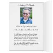 宗教的な葬儀ヴァージンメリーホーリーカードサンキュービシャーン (内側 (左))