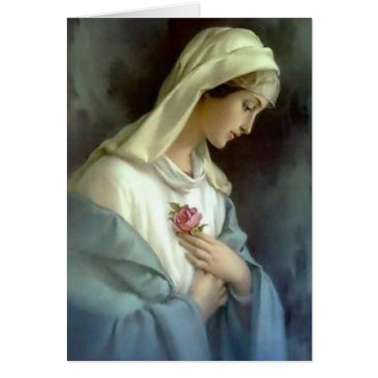 宗教的な葬儀ヴァージンメリーホーリーカードサンキュービシャーン (正面)