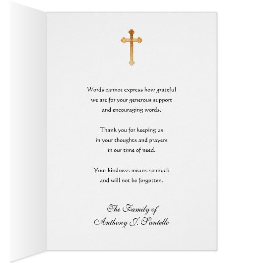 宗教的な葬儀悔やみや弔慰ヴァージンメアリーサンキュー (内側 (右))