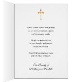 宗教的な葬儀悔やみや弔慰ヴァージンメアリーサンキュー (内側 (右))