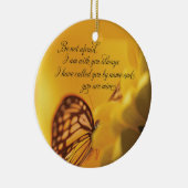 宗教的な蝶を恐れないデイジー セラミックオーナメント (右)