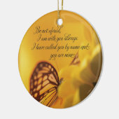 宗教的な蝶を恐れないデイジー セラミックオーナメント (左)