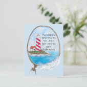 宗教的な詩篇ライトハウス海 ポストカード (スタンド正面)