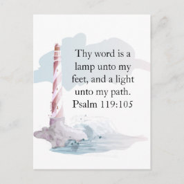 宗教的な詩編の水の色の灯台 ポストカード