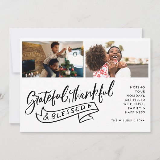 宗教的な賛美家族の写真クリスマス (正面)