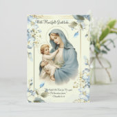宗教的な赤ちゃんシャワーありがとうメアリー・イエス サンキューカード (スタンド正面)