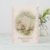 宗教的な赤ちゃんシャワーありがとうヴィンテージ サンキューカード (スタンド正面)