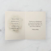 宗教的な赤ちゃんシャワーありがとうヴィンテージ サンキューカード (内部)