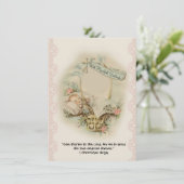 宗教的な赤ちゃんシャワーありがとうヴィンテージ サンキューカード (スタンド正面)