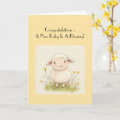 宗教的な赤ちゃんシャワーおめでとう、妊娠 カード (黄色い花)