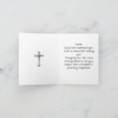 宗教的な赤ん坊の女の子は文字おめでとう カード (内部)