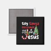 宗教的な間抜けクリスマスサンタクリスマスはJのために マグネット (正面/裏面)