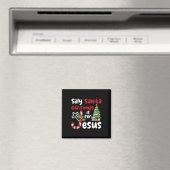 宗教的な間抜けクリスマスサンタクリスマスはJのために マグネット (インサイチュ (食洗機))