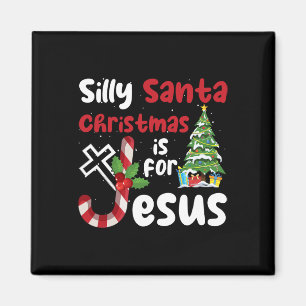 宗教的な間抜けクリスマスサンタクリスマスはJのために マグネット