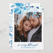 宗教的な非常にクリスマス賛美の写真 シーズンカード (正面/裏面)