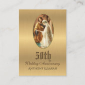 宗教的な50周年結婚記念日の祈りカード 名刺 (正面)