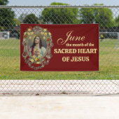 宗教的な6月イエスの聖なるハート 横断幕 (インサイチュ)