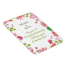 宗教的な75結婚周年記念花 マグネット