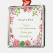 宗教的な75結婚周年記念花 メタルオーナメント (左)