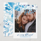 宗教的な とても祝福された モダンなクリスマスの写真 シーズンカード (正面/裏面)