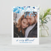 宗教的な とても祝福された モダンなクリスマスの写真 シーズンカード (スタンド正面)