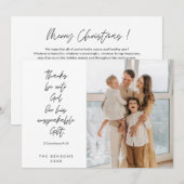 宗教的な、楽しいクリスマス、キリスト教の家族写真 シーズンカード (正面/裏面)