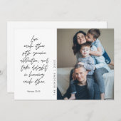 宗教的な、楽しいクリスマス、キリスト教の家族写真 シーズンカード (正面/裏面)