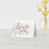 宗教的な"私祈は今日"水のカラーカード カード (黄色い花)